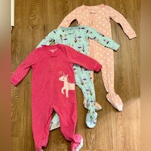 Pink Unicorn Kids One Piece set of 3